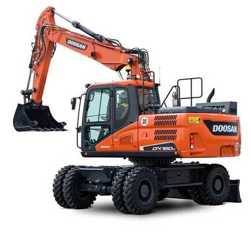 Usługi koparką kołową DEVELON DX160W-7