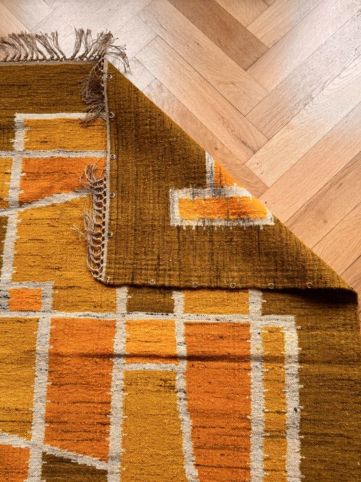 Kilim geometryczny lata 60 vintage PRL