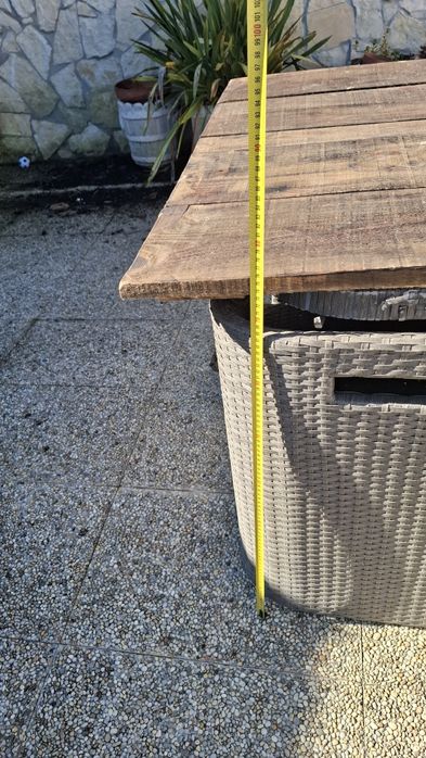 Mesa jantar jardim rústica