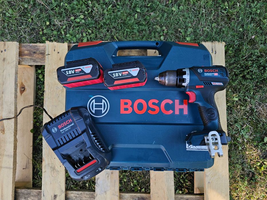 BOSCH GSR 18V-60C 2x5Ah ładowarka L-BOXX zestaw wkrętarka wiertarka