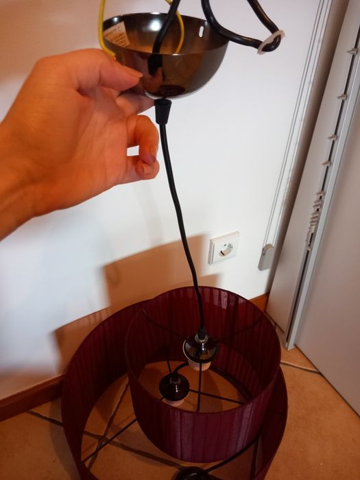 Dois candeeiros 42 e 22 cm