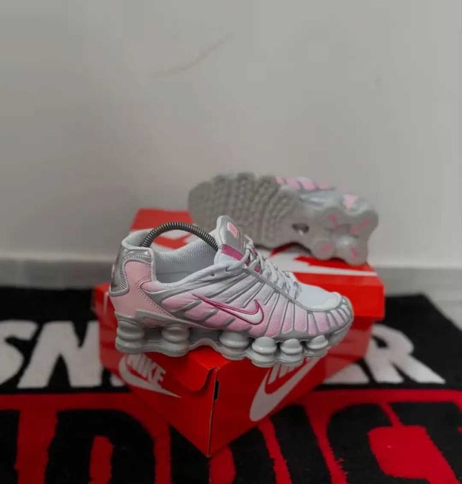 Shox TL Srebrny-różowy 40