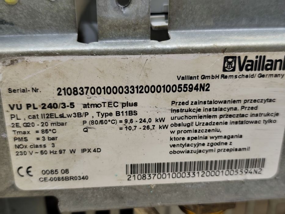 Vaillant atmo tec plus 240/3-5