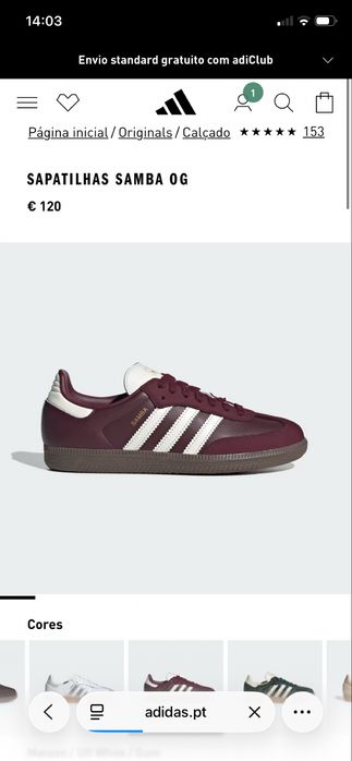 Adidas Samba OG - Castanho Tamanho 42