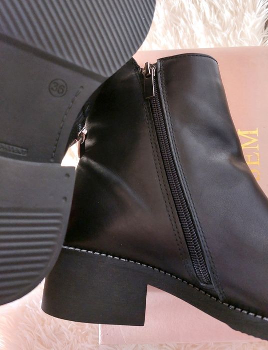 Кожаные ботинки полуботинки натуральная кожа демисезонные р.36