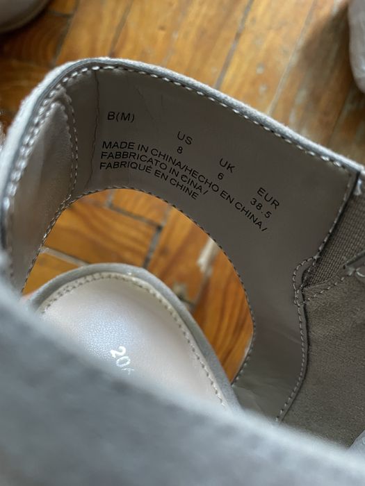 Замшеві ботільони босоніжки на підборі