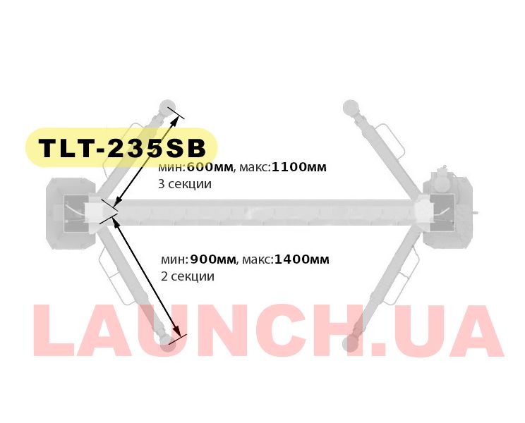 Підіймач для СТО 3,5 тони LAUNCH TLT 235SB автосервісу, в гараж