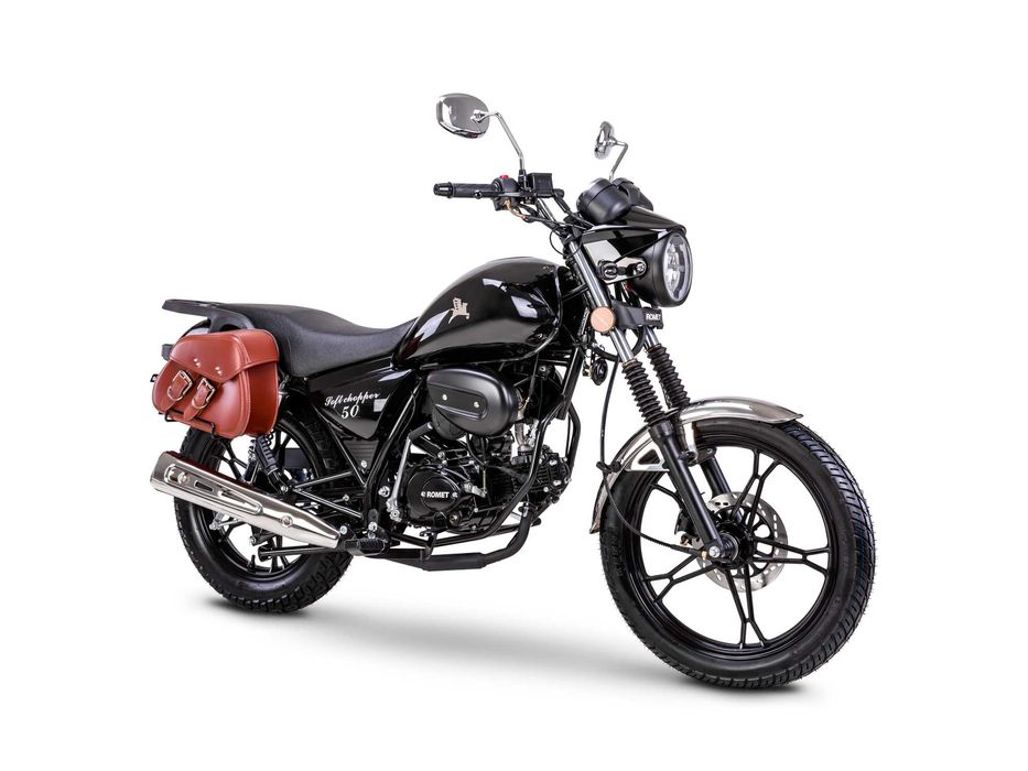 Romet Soft 50 cm3 bez prawa jazdy choper motorower sakwy raty transpor