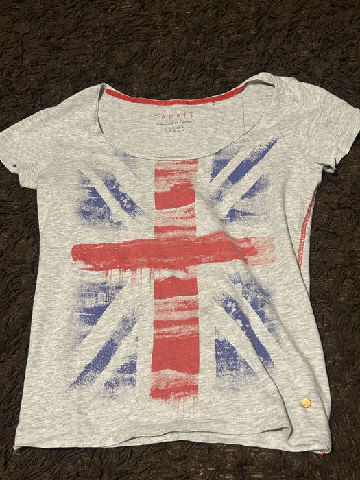 футболка с Великобританией индислиз,model off duty, винтаж, y2k , альт