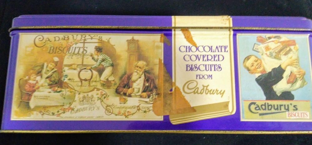 Lata de bolachas Cadbury's, anos 90.