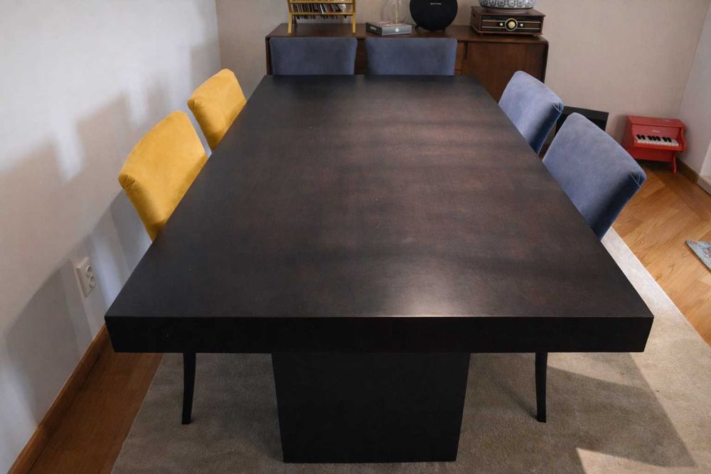 Mesa de Jantar 180x100 cm + 6 Cadeiras | Produção Paços de Ferreira