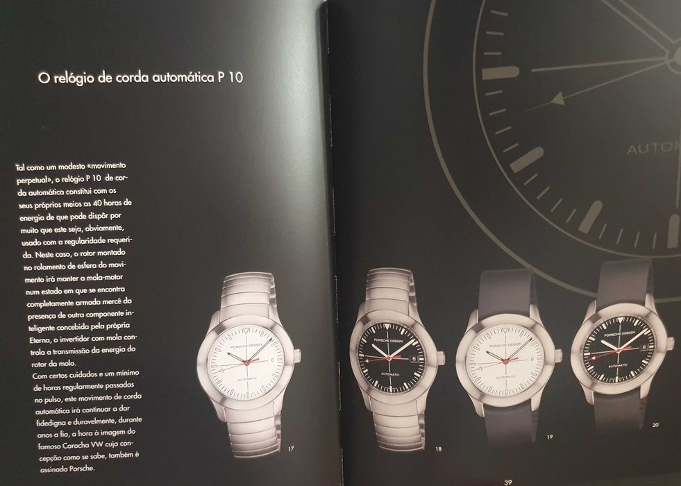 Porsche Design - Catálogo / Livro Oficial de Relógios - Ano 2000