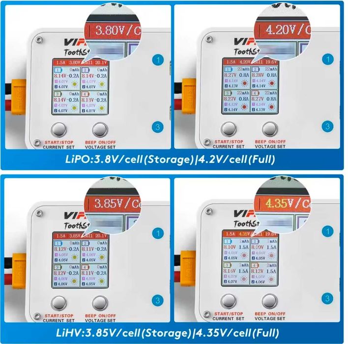 Зарядний пристрій на 6 портів для акумуляторів 1S LiPo.