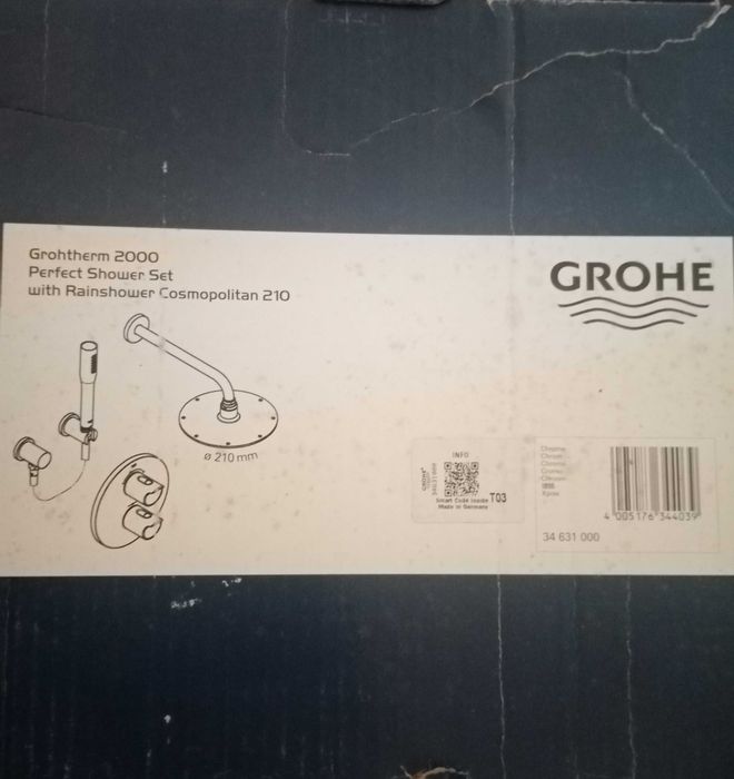 Conjunto de duche termostático - Grohtherm 2000