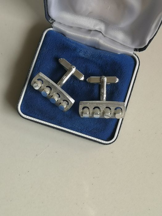 spinki do mankietów srebro vintage