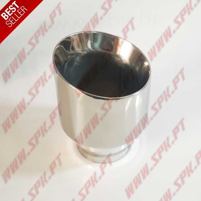 Ponteira de Escape Inox Universal Redonda / Açotada 100mm - Nova