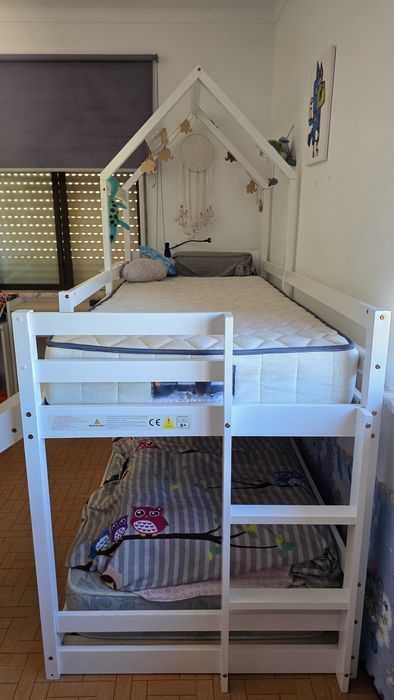 Beliche duplo com escorrega 90x200