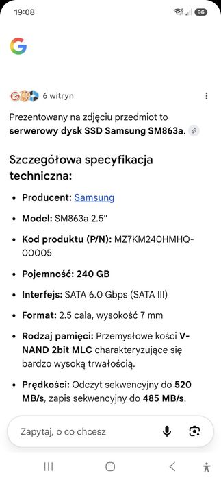 Dysk SSD 2,5 cala 240GB Samsung (5)