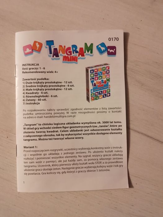 Tangram mini łamigłówka dla każdego