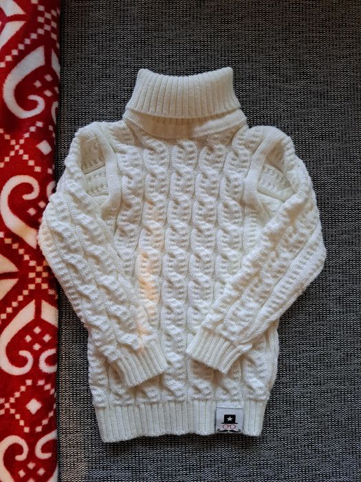 Sweter sweterek dziecięcy ciepły ecru roz 98