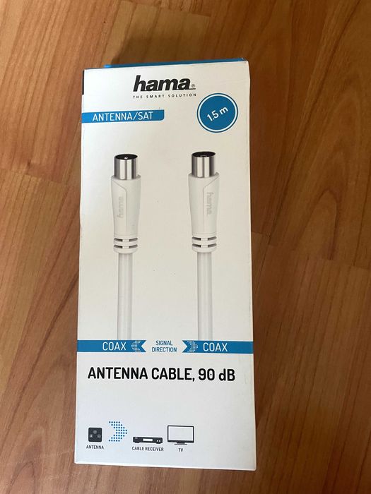 Hama - kabel antenowy 1,5m biały