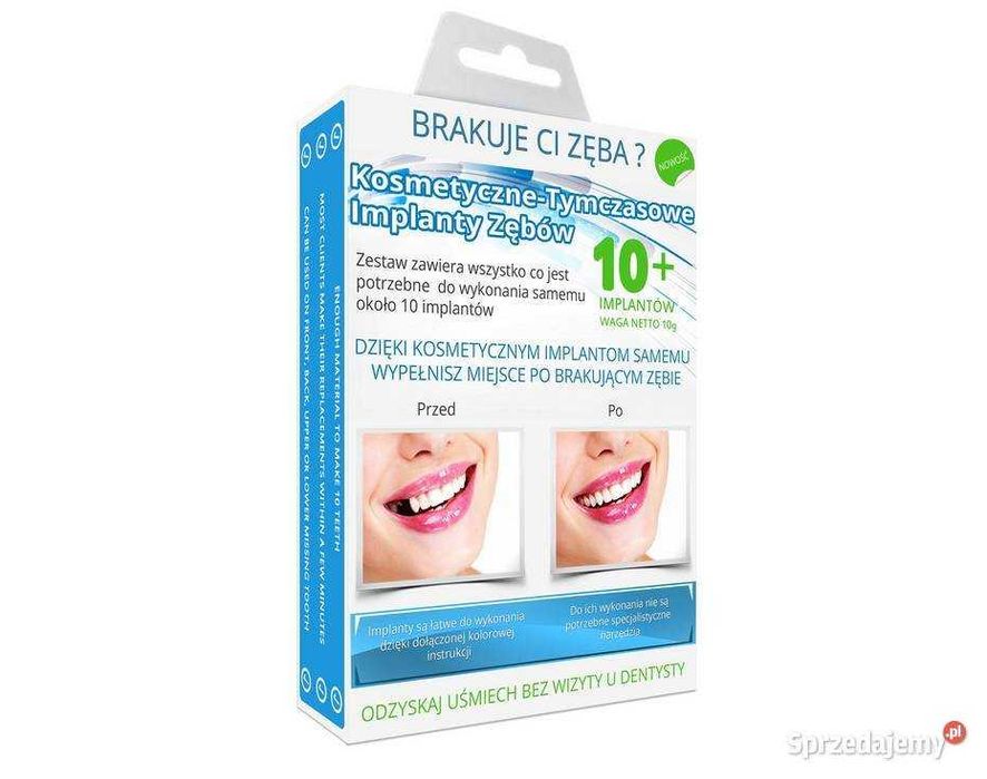 KOSMETYCZNE IMPLANTY Sztuczne Tymczasowe Zęby