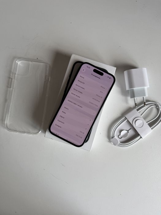 iPhone 15 128gb czarny bateria 100% komplet