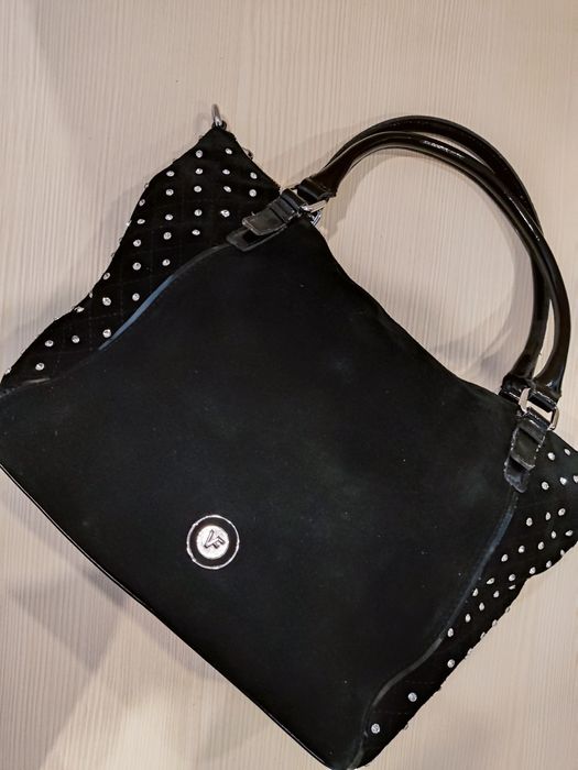 Сумка натуральный замш камни Сваровски Velina Fabbiano, оригинал