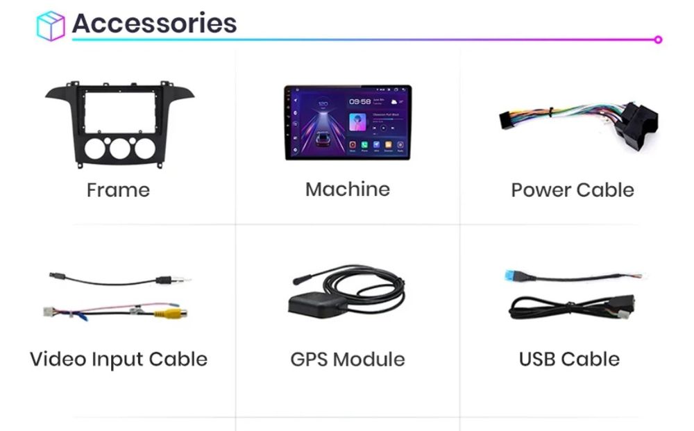 Rádio 9" android Ford S-Max 2007-15 CARPLAY WIFI GPS 2/32GB Novo