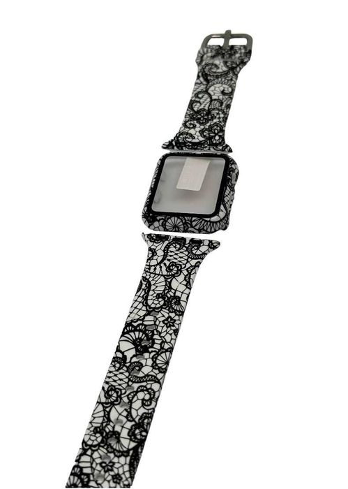 Apple Watch 40mm 2w1 Opaska Silikonowa Pasek +Szkło Hartowane kod 1622