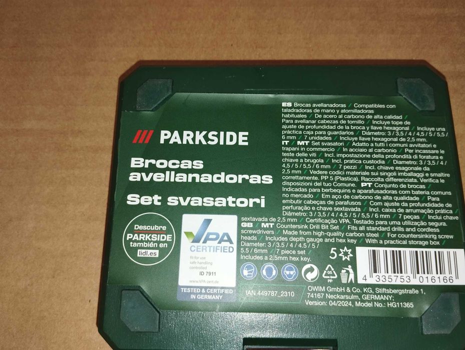 Brocas com rebaixo para cabeça de parafusos 7 peças ***NOVO***