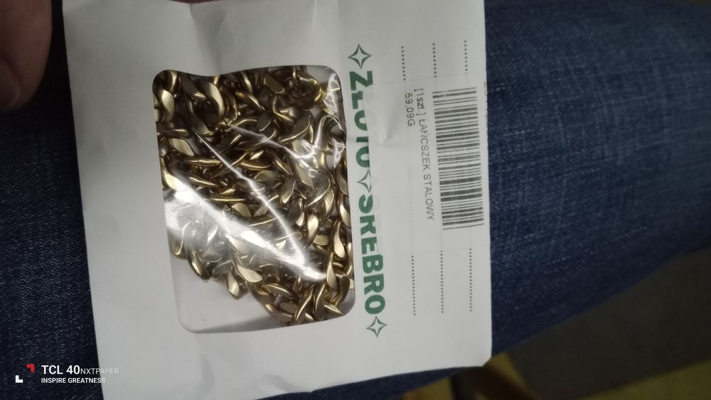 Zloty lańcuch  60cm.