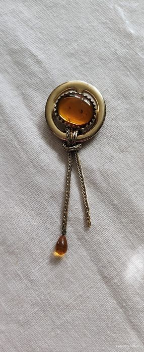 Ожирелье брошь бурштин СССР