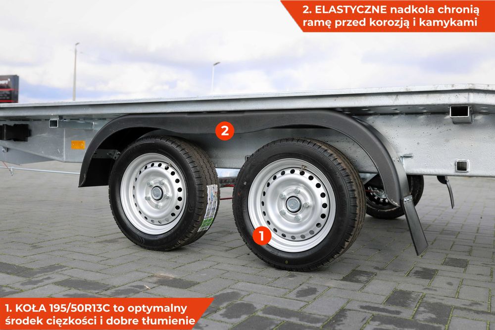 LAWETA samochodowa garbatka nowa NEPTUN N27-420 2 atb GN211 DMC 2700kg