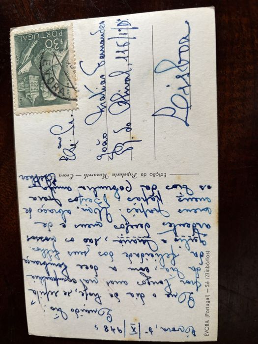 Postais antigos de 1948 e 1959