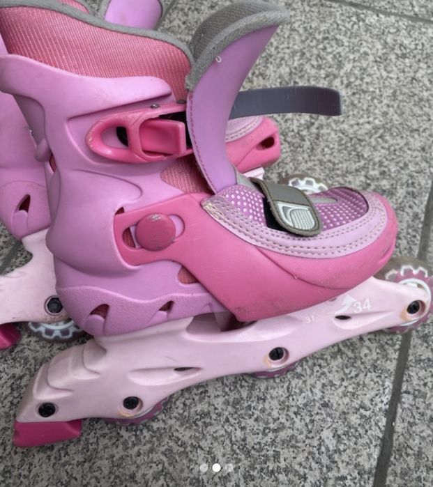 Patins rosa e cizentos
