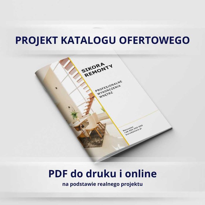 Projekt katalogu dla firm usługowych | oferta PDF | ulotka | broszura