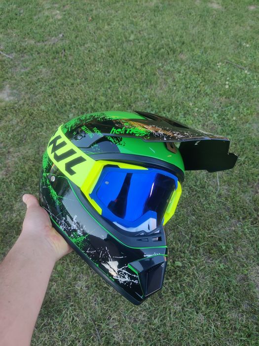 Нові моделі! Шолом кросовий ендуро, окуляри, рукавиці, підшоломники