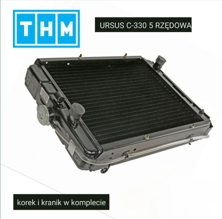 Chłodnica wody C-330 5 rzędowa Miedziana