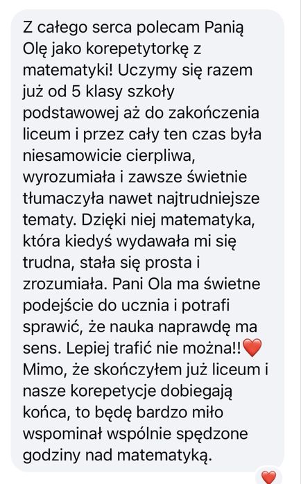 Korepetycje z matematyki
