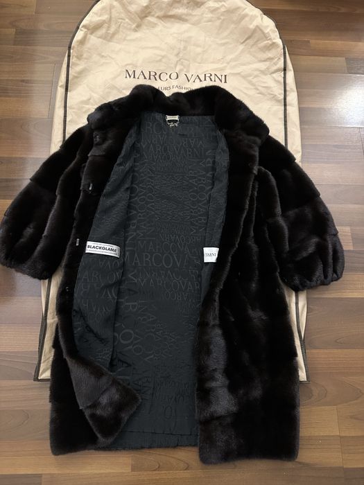 XXS - XS Blackglama  Marco Varni  Италия норковая шуба норка оригинал