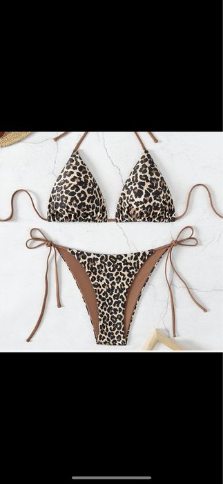 Купальник новий , сексуальний купальник с м л леопардовий