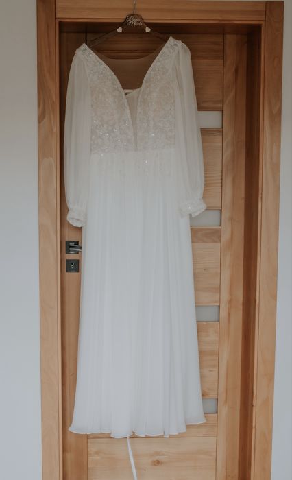 Suknia ślubna, zwiewna, lekka, boho