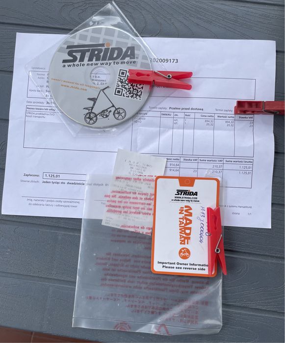 Składany rower Strida evo3 kempingowy kamper składak  pokrowiec