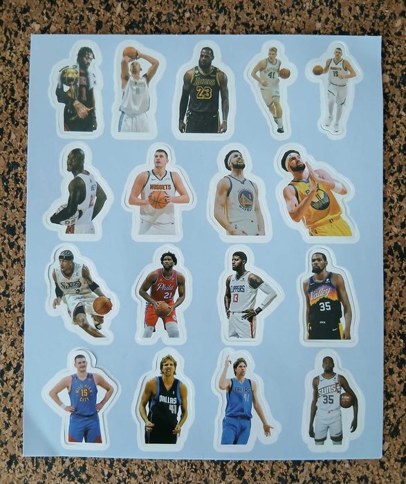 103 Stickers / Autocolantes - NBA Players