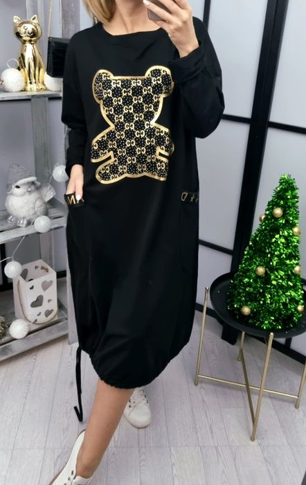 Sukienka z kotem lub misiem- M L XL i 2xl