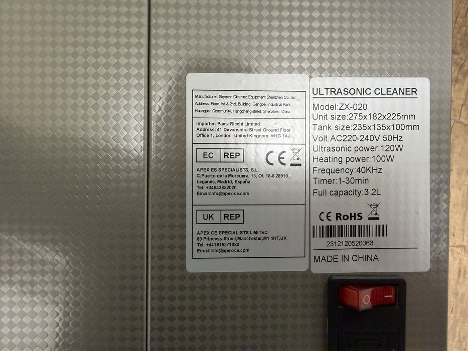 Maquina Limpeza Ultrassónico CREWORKS 3,2L – com Aquecimento
