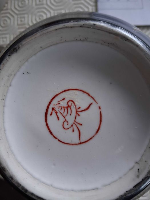 Potiche ou frasco de gengibre asiático estilo Kutani