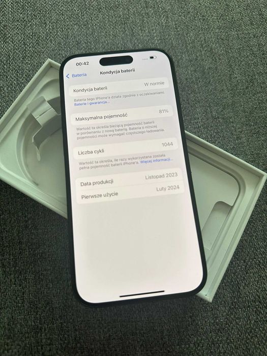 Smartfon iPhone 15 Pro 128 GB - Black - GWARANCJA