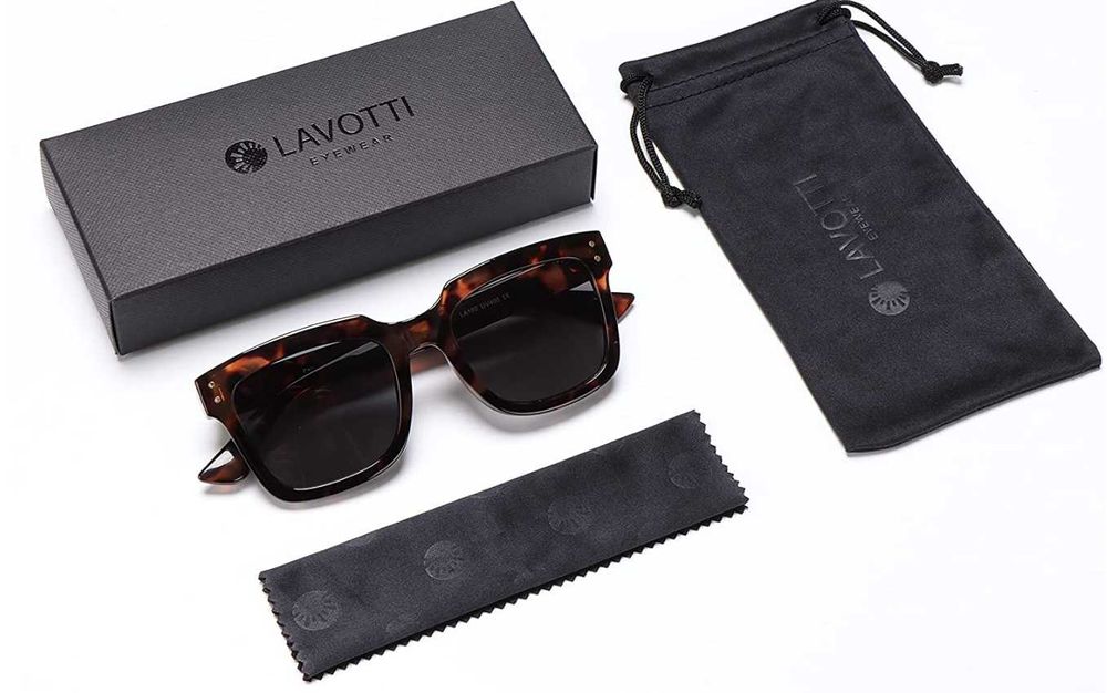 Okulary przeciwsłoneczne unisex klasyczne etui UV400 panterka 851